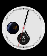 A watch face with a 3 due complication