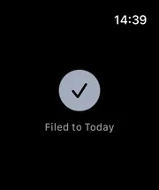 Confirmation that a note was saved